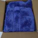 COSY HOMEER Extra Thick Bath Rugs Sets for Bathroom - Anti-Slip Bath Linen Sets Mats Soft 100% Strong Polyester Living Room Bedroom Water Absorbent(Blue,20x32+24x48 -Inches)