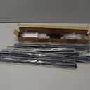 Curtain Rods for Windows 48-84 inch,3/4 inch Heavy Duty Adjustable Decorative Curtain Rod with Modern Finials,2 Pack Window Rods for Bedroom, Living Room,Patio and Kitchen (Black)