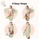 3-Pack Organic Baby Swaddle Sleep Sacks - Swaddles for Newborns, Infant 0-3 Months, Baby Girls, Boys, Soft & Snug Newborn Sleep Sack, Nursery Swaddling Blankets (Dino Ridge, OS)