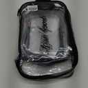 Transparent Toiletry Cosmetic Bags Personalised Name 3pc PVC Travel Makeup Set