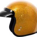 VCAN V85C 3/4 Open Face Motorcycle Helmet DOT Approved (Large, Gold Metallic)