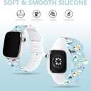 4 x Christmas Watch Bands for Apple Watch Band 38/40/41/42/44/49mm for Men Women, Silicone Waterproof Adjustable Printed Smartwatch Strap for iWatch Series 9 8 7 6 5 4 3 2 1 SE Replacement Wristband Gifts (Snowman)