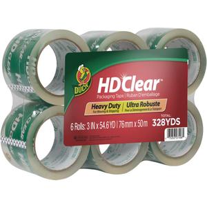 Duck HD Clear Extra Wide Packing Tape - 6 Rolls of Heavy Duty Shipping and Moving Packing Tape  Clear Strong Packaging Tape for Boxes, Packing and Moving Supplies - 3 In. x 54.6 Yards (307352)