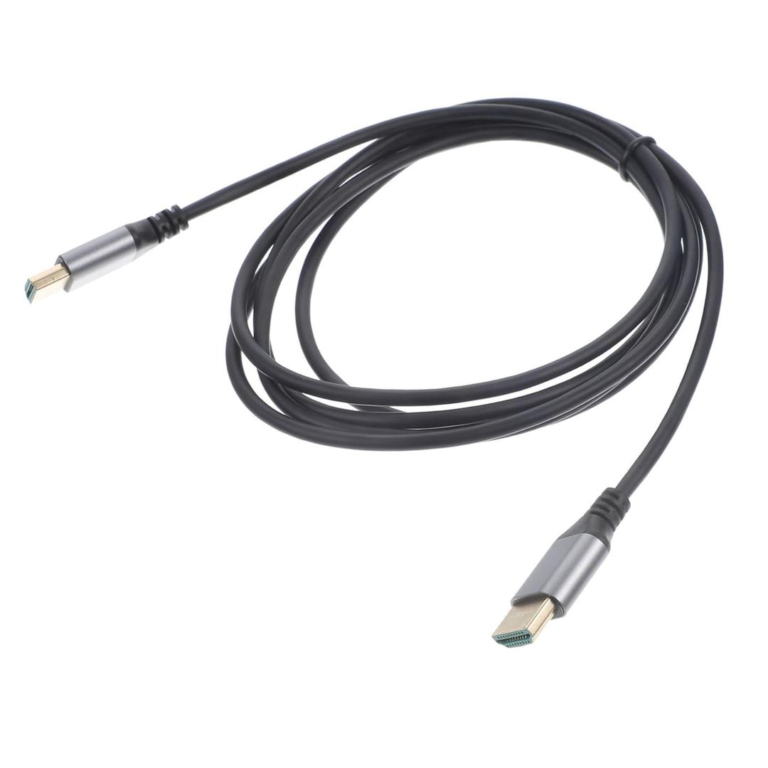 NULYLU 2m Male to Male Video Cable Flexible High Speed Cord for Monitors and Ultra Thin Design for Easy Installation for Tvs and