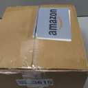 Coucrek Floor Lamp, LED Standing Lamps with White Plastic Shade, Corner Floor Lights for Living Room Bedroom, Rotary Switch, Bulb not Included, Brown