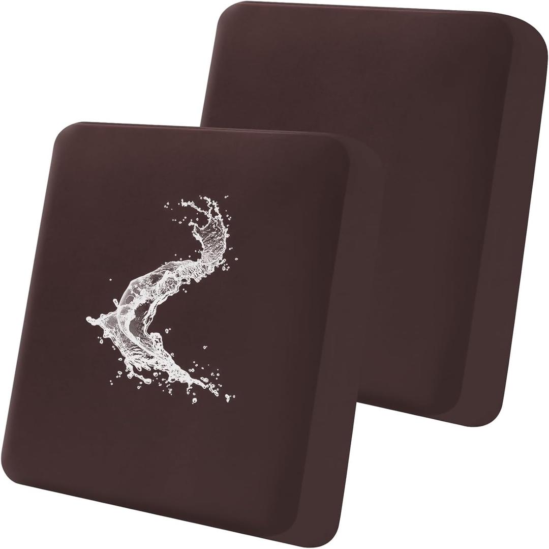 Smiry Waterproof Couch Cushion Covers, Stretch Washable Sofa Cushion Cover, Soft Sofa Slipcover Elastic Non-Slip Furniture Protector for Pets, Kid (2 Pack, Chocolate)