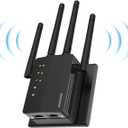 1200Mbps Dual Band 5GHz/2.4GHz WiFi Extender, WiFi Extender Signal Booster, 12880 Sq.Ft Coverage, 105-Device Support, Setup for Home & Outdoor Use