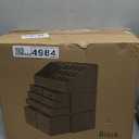 READAEER Makeup Organizer 3 Pieces Cosmetic Storage Case with 6 Drawers (Black)