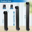 Dryer Vent Periscope Kit 25"-55" Adjustment Stainless Steel Duct for Tight Spaces, Slim Flat Design, Universal 4" Fit for Whirlpool LG Samsung, Includes 2 Leak-Proof Foil Tapes OEM Genuine