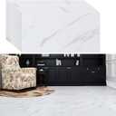 VEELIKE 12"x24" Peel and Stick Floor Tile White Marble Waterproof Bathroom Stick on Tiles Flooring Self Adhesive Removable Vinyl Flooring Tile Stickers for Kitchen Backsplash Garage Bedroom 12 Pack