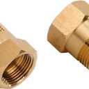 2Pcs One Way Brass Check Valve Non Return 3/4" Female to 3/4" Male Thread Backflow Preventer Check Valve (0.75 Inch)