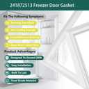 241872513 Refrigerator Door Gasket Replacement, Compatible with Frigidaire, Electrolux, Ken-More, Freezer Door Seal Part Replaces 1465365, 241872506, 240542118, 240390701, 5304439523, White