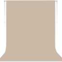 Beige Backdrop for Photoshoot, Professional Photo Backdrop Background Curtain for Product Photography, Portraits, Wedding, Party, Live Streaming Video Recording 8X10 FT
