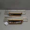 2 Pack Curtain Rods for Windows 28 to 48 Inch(2.3-4ft), 1 Inch Brushed Nickel Curtain Rods Set, Adjustable Heavy Duty Curtain Rod, Modern Drapery Rods for Bedroom Living Room, Size 32"- 60"