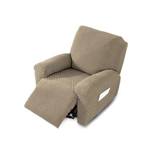 NORTHERN BROTHERS Recliner Chair Covers, Non-Slip Recliner Covers that Stay in Place with Elastic Straps, Washable Furniture Protector with Pocket, 1 Seater Slipcover for Pets Kids, Khaki