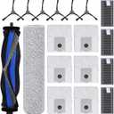 2 x Replacement Parts for Ecovacs Deebot X8 Pro Omni/Yeedi S14 Plus Robot Vacuum Cleaner - Spare Accessories 1 Main Brush 1 Roller 4 HEPA Filters 6 Side Brushes 6 Dust Bags