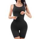 Sinniiby Women's Shapewear Bodysuit - Tummy Control Butt Lifter Slimmer for Under Dress Daily Wear, Adjustable Waist Fit - Black, L (Black, L)