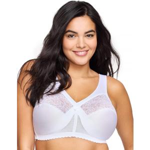 Glamorise Full Figure Plus Size MagicLift Original Support Bra Wirefree #1000 (50DD, White)