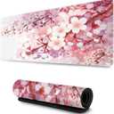 Cherry Blossom Pink Japanese Gaming Mouse Pad Large XL Long Extended Pads Big Mousepad Keyboard Mouse Mat Desk Pad Home Office Decor Accessories for Computer Pc Laptop