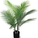 Artificial Palm Plant 2.7FT Fake Palm Tree with 12 Trunks Perfect Faux Tropical Palm Plants in Pot for Indoor Outdoor House Home Office Garden Modern Decor Housewarming Gift (1Pack)