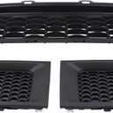 MOTOKU Front Lower Bumper Grill Grille and Insert Bezel for Jeep Renegade 2015-2018