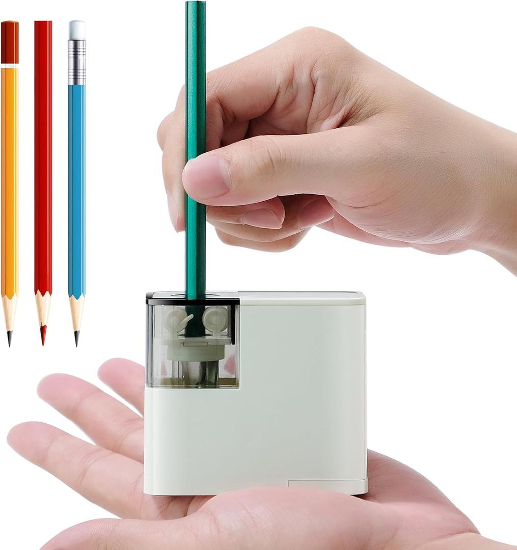 Electric Pencil Sharpeners, Battery Powered for Colored Pencils Handheld Pencil Sharpener for in for 6-8mm Colored Pencils/Office/Home