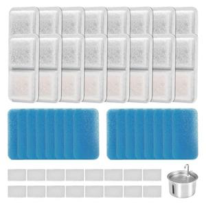 (16 Pack) Cat Water Fountain Filters Replacement Compatible With oneisall Cat Water Fountain, Cat Fountain Filters for 67oz/2L Stainless Steel Cat Fountain
