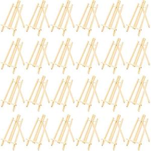 Bright Creations Wooden Mini Easel Stand for Office Desk or Tabletop (9 x 13.5 Inches, 24 Count)