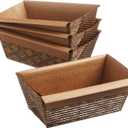 Regency Wraps Loaf Pans, Small, 4" X 2" x 2", 4 Pack, Disposable Stand Alone Baking Molds for Quick Breads, Banana and Zucchini