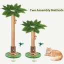 Cat Scratching Post, Famifit 39" Nature Sisal Cat Scratch Post for Indoor Cats, Large Cat Scratcher with Cat Toy Mouse Hole & Interactive Wooden Ball for Kittens Adults Cats