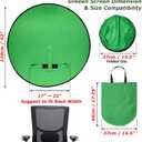 Cosmos 1 Pc Green Screen Backdrop 43 in / 110 cm Diameter Foldable Portable Photography Background Green Screen Chroma Key Backdrop for Photography Photo Video Studio, Live Streaming, Video Meeting