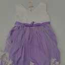NNJXD Girls' Tulle Flower Princess Wedding Dress for Toddler and Baby Girl, 3Y Purple/White 