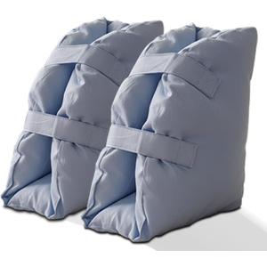 Medical Heel Protector Cushion to Relieve Pressure from Sores and Ulcers, Adjustable Foot Pillow for Bed Sores, Washable Heel Cushions for Ankle Pain Relief, Ankle Pillow (Light Blue)