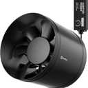 Hon&Guan 8 Inch Inline Booster Duct Fan with Speed Controller - 623 CFM Airflow with 44W Ultra-Low Power and Low Noise
