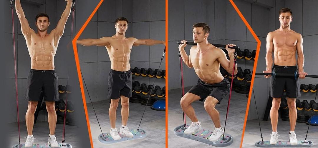 HOTWAVE ,Resistance Bands with Ab Roller Wheel,Full Body Workout at Home