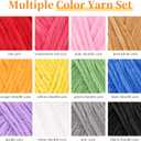 Coopay Skinny Chenille Yarn for Crocheting and Knitting, 12 Pack of 50g/1.76oz - 1764yd Total, Soft Crochet Yarn of Light Weight - Sutible for Colorful Crafts, Blankets, Plush Dolls and Baby Garments