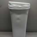 United Solutions 10 Gal/40 Qt Space-Efficient Kitchen Trash Can with Dual Swing Lid, (Pack of 2), Waste Basket Fits in Narrow Spaces and Perfect for Commercial Offices, Home Office, Dorm, White