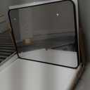 Black Bathroom Mirror for Over Sink - 2230 Rectangle Bathroom Vanity Mirror Wall Mounted with Matte Aluminum Frame & Rounded Corners, Shatterproof Glass, Horizontal/Vertical