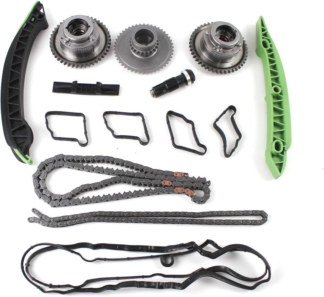 2710503347 Timing Chain Kit with Camshaft Adjuster Fit for Mercedes W203 W204 SLK250 E250 M271 C200 Aftermarket Parts Replace for 2710300563, 2710521903, 2710503447