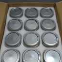 Tebery 24 Pack Home Glass Mason Jars with Silver Metal Lids and Bands, 7.6 OZ Wide Mouth Glass Canning Jars for for Canning, Preserving, Meal Prep, Overnight Oats, Jam, Jelly