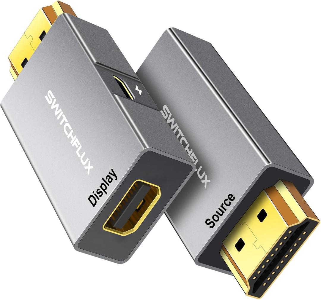 HDMI to Mini DisplayPort Adapter [1 Pack], 4k@60Hz HDMI (Source) to Mini DP (Display) Adapter, Male to Female Converter Compatible with PC, Graphics Card, Laptop, Xbox, PS5