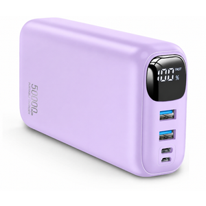OHOVIV Power Bank 50000mAh Portable Charger, 22.5W Fast Charging Battery Pack, USB C, LED Display，Cell Phone Battery Bank for Cell Phone,Android-Purple