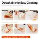 Patented 3-in-1 Cat Spray Brush with Silicone Comb: Shedding, Cleaning & Massage, Pet Steam Grooming Tool, Ideal for indoor Long or Short Haired Cats, Dogs, Rabbits & Pets (Beige)