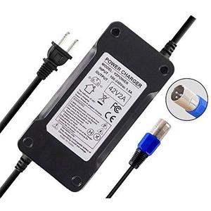 36V Battery Charger 42V 2A with 3-Pin XLR Connector Male for Mini Dirt 650 Battery