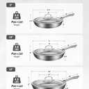 8+10+12 Inch Titanium Pans for Cooking,Titanium Pan with Lid, Non-Stick Frying Pans, PFAS/PFOA/PTFE-Free, Dishwasher & Oven Safe, Compatible with Gas & Induction Cooktops,G3