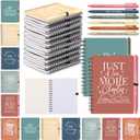 Thenshop 12 Sets Book Lover Gift Include Librarian Inspirational Spiral Notebook Pen Bulk Book Club Gift Reading Journal Librarian Gifts for Women Reader Teacher Bookish bookworm (Bright Color)