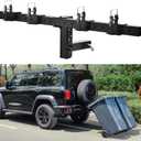 Heavy-Duty Dual Trash Can Hauler - Wheeled Garbage Can Towing Hitch Carrier with 2" Receiver - Effortless Outdoor Trash Transport