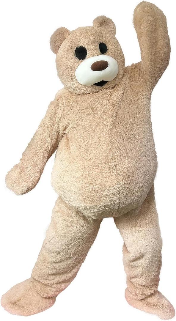Bear Costume Adult, Plush Mascot Costume for Halloween, Christmas, Birthday Party, Valentine's Day Gifts (XXL(6.9FT))