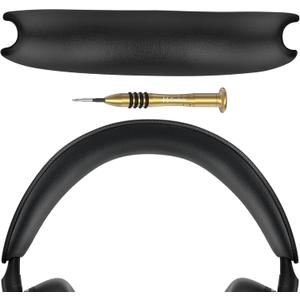 Geekria Protein Leather Headband Pad Compatible with Bowers & Wilkins Px7 S3/ Px8 S2 Headphones, Replacement Band Repair Part (Black)