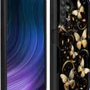 for Galaxy A14 5G Case,Dual Layer Hybrid (Magnetic Mount Friendly) Shockproof Drop Protection Impact Phone Cover Case for Samsung Galaxy A14 5G 6.6 inch,Abstract Butterfly